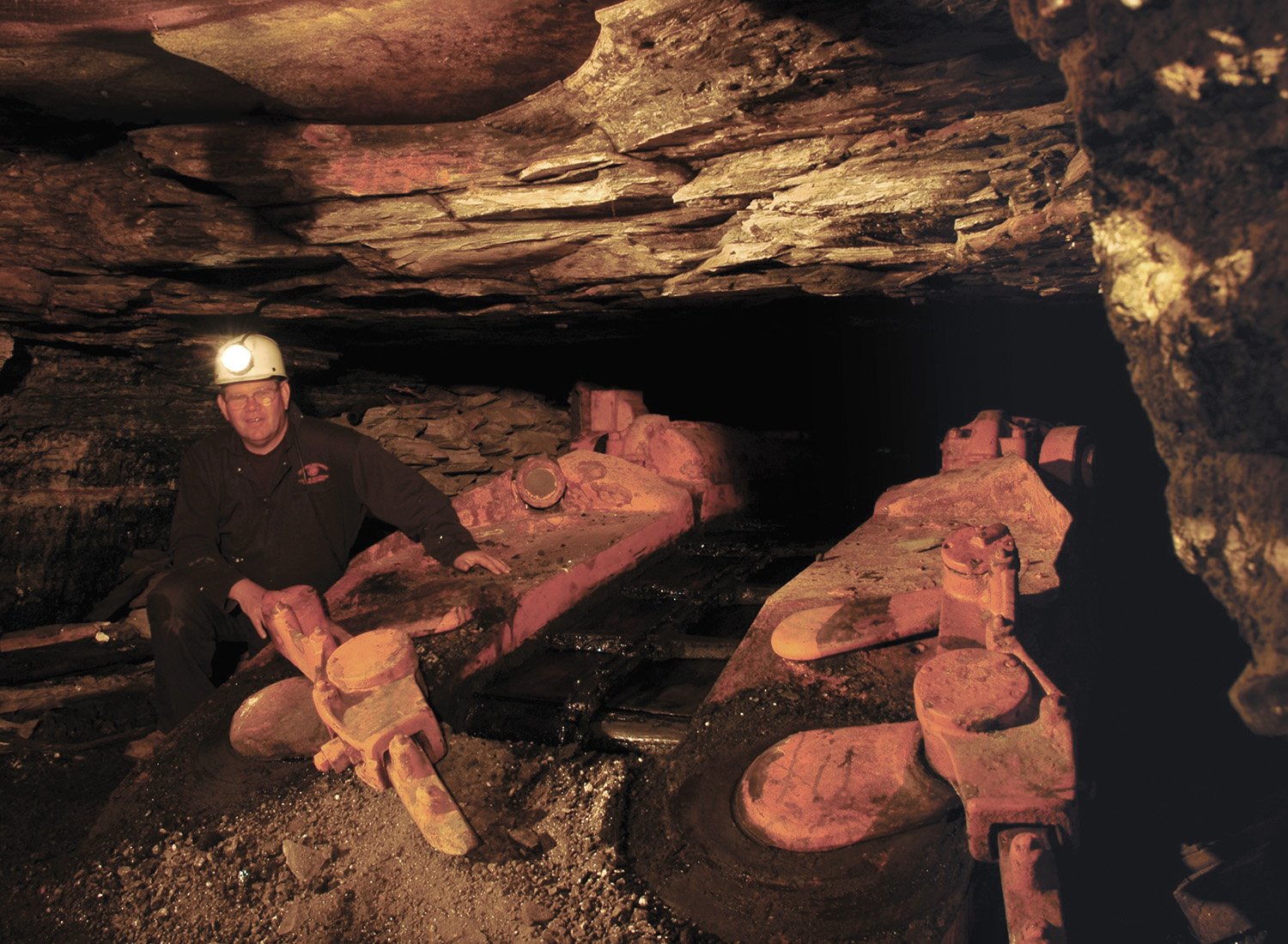 Live coal mining demonstration at Tour-Ed Mine Pittsburgh