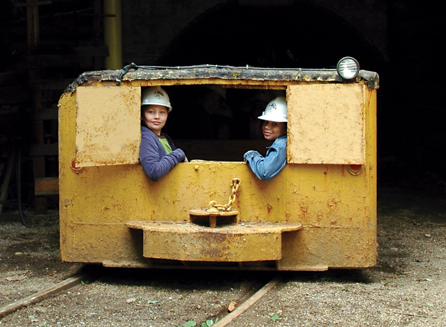 Mine car ride — authentic coal mine experience at Tour-Ed Mine Pittsburgh