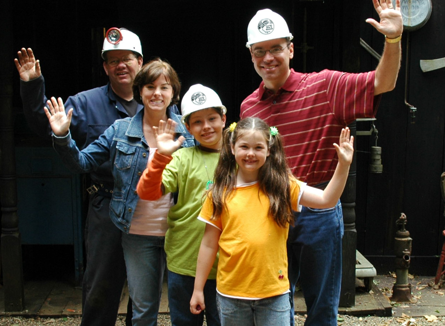 Family enjoying a coal mine tour at Tour-Ed Mine Pittsburgh
